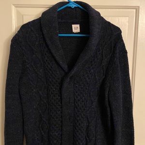Gap brand dark blue cable knit men’s sweater